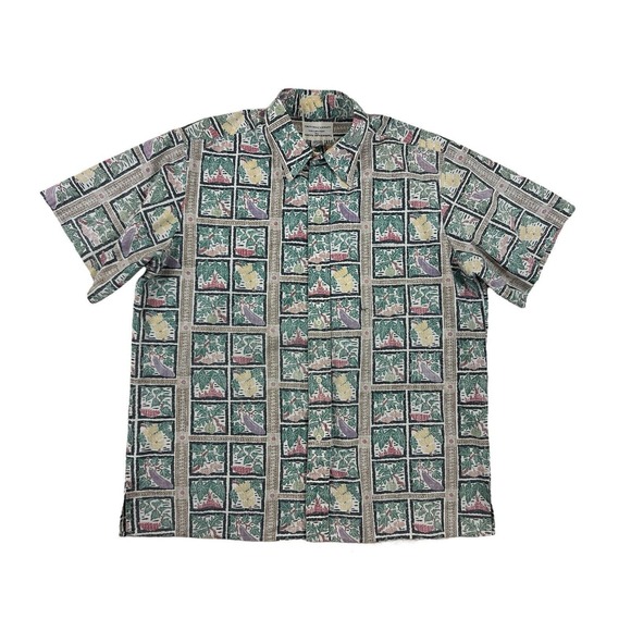 VTG Detrich Varez By Reyn‎ Spooner Men Short Sleeve Button Up Shirt Sz XL - Picture 1 of 6